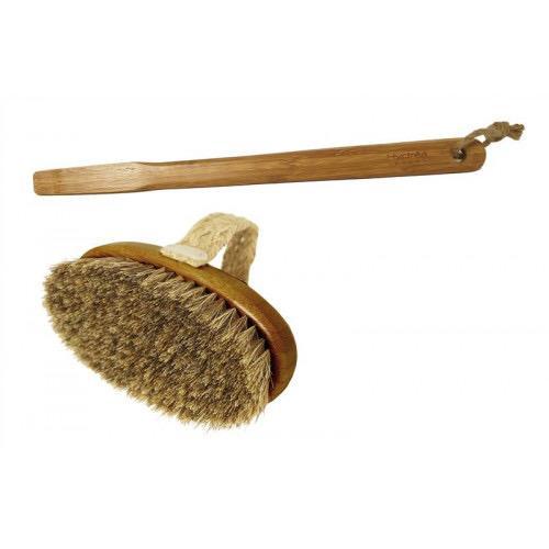 Hydrea Bamboo Bath Brush with Mane & Cactus Bristle (Borstar & Svampar) från Hydrea. | SugarMe Esthetics